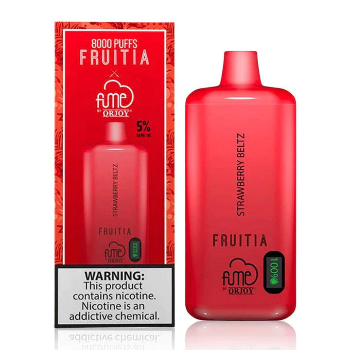 VAPE FUME X FRUITIA STRAWBERRY BELTZ 8000 PUFFS