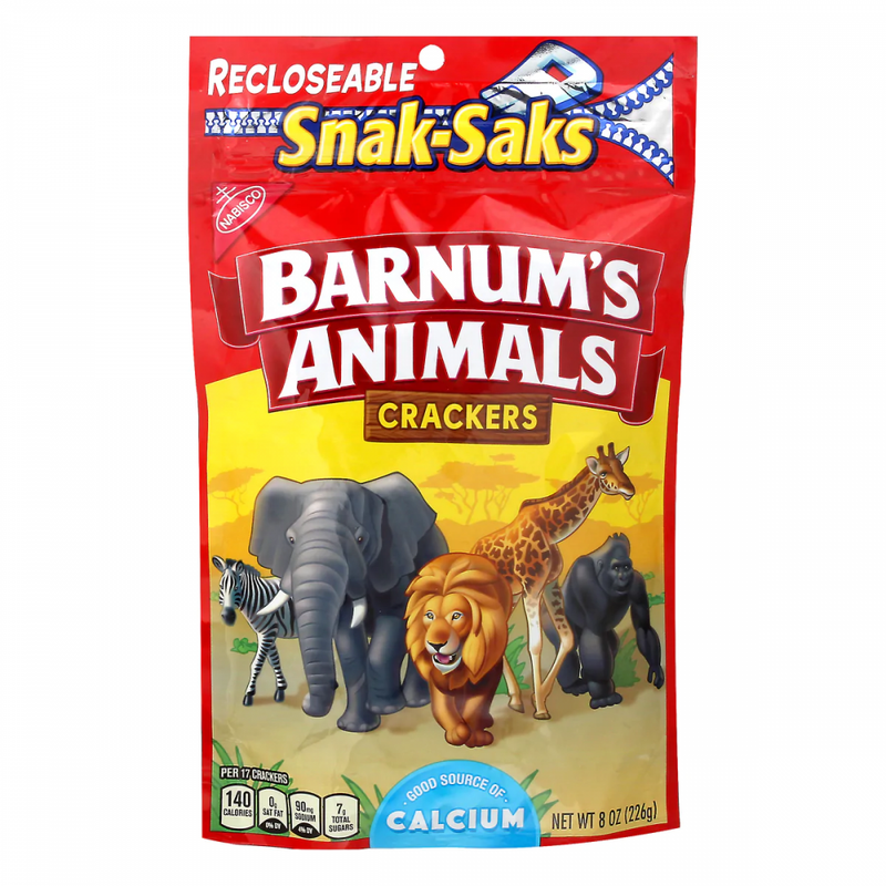 GALLETAS BARNUMS ANIMAL SNAK-SAKS 8 OZ