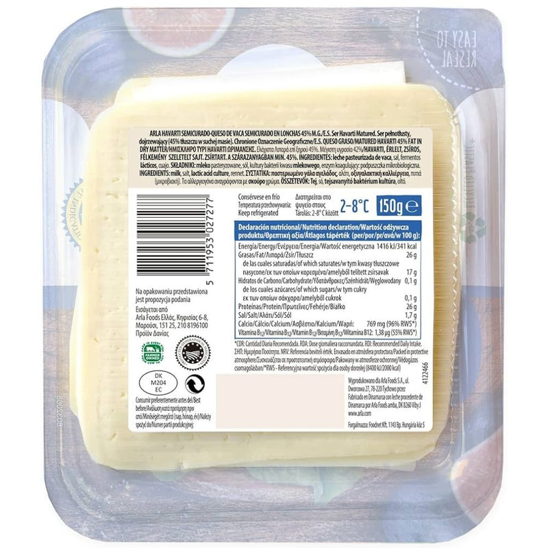 QUESO HAVARTI MADURADO ARLA 150 GR