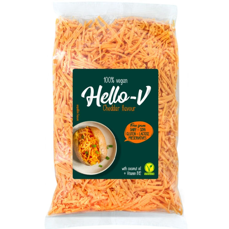 QUESO CHEDDAR VEGANO RALLADO HELLO-V 200 GR