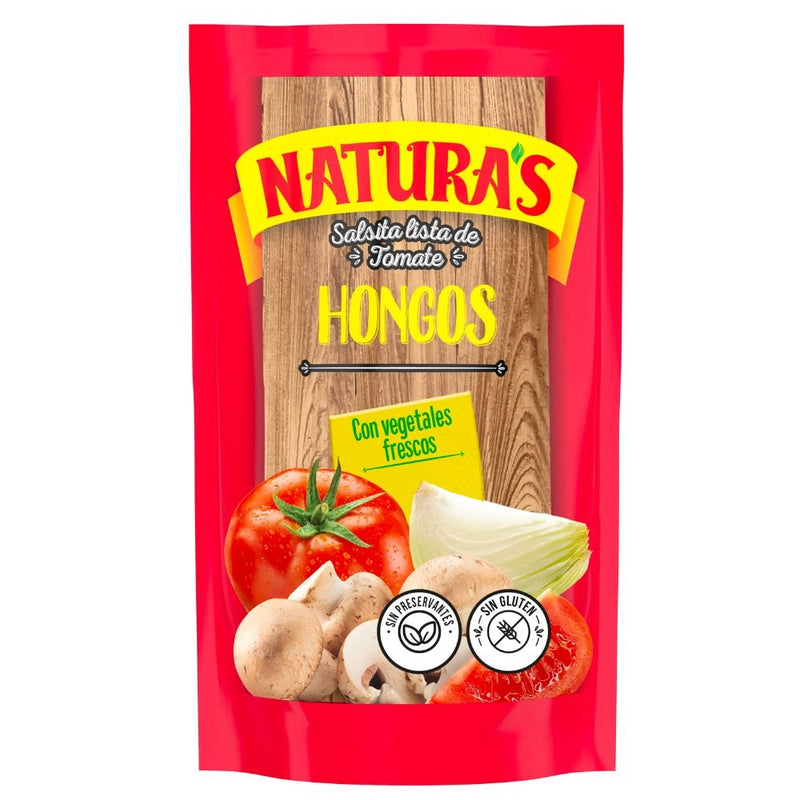 NATURAS SALSA TOMATE CON HONGO 106GR