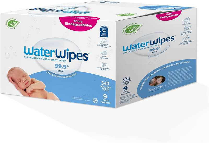 TOALLITAS HUMEDAS PARA BEBE WATERWIPES 540 UND