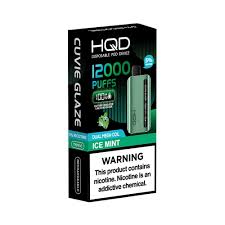 VAPE HQD GLAZE ICE MINT 12000 PUFFS