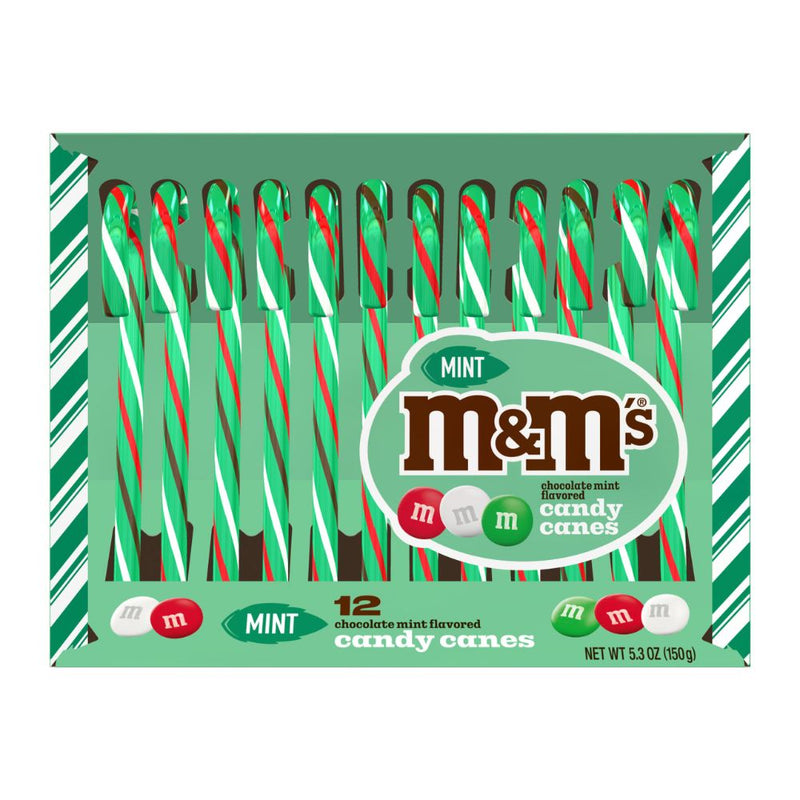 BASTONES NAVIDEÑOS CHOCOLATE MINT M&MS 5.3 OZ