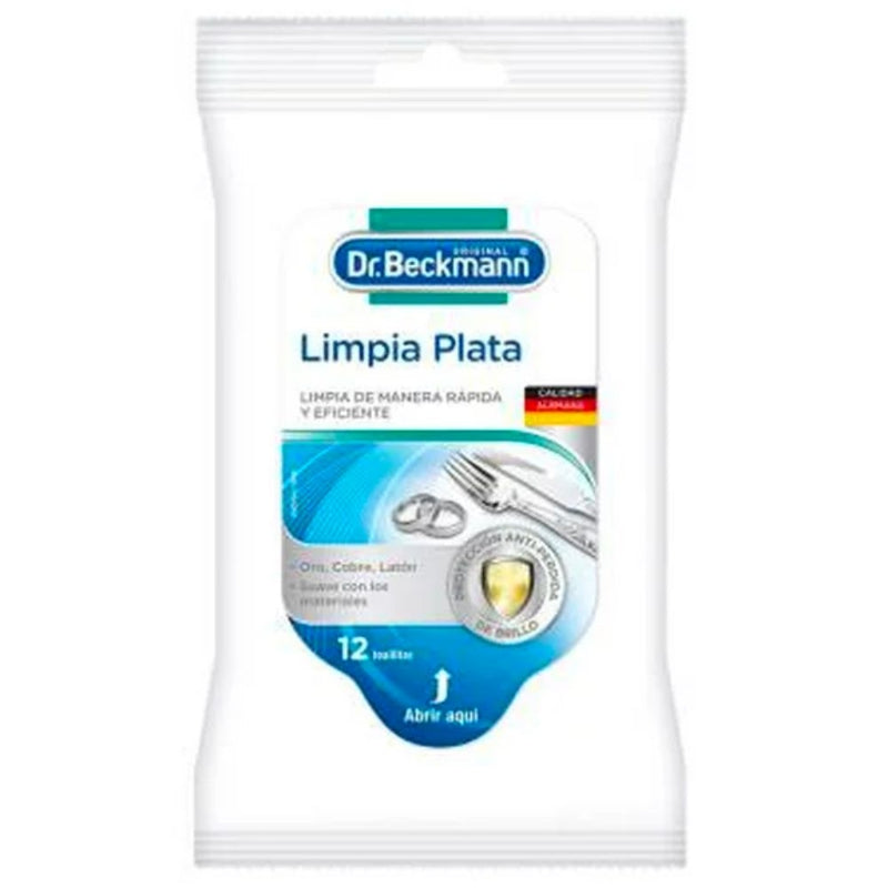 WIPE LIMPIA PLATA DR. BECKMANN 12 TOALLITAS