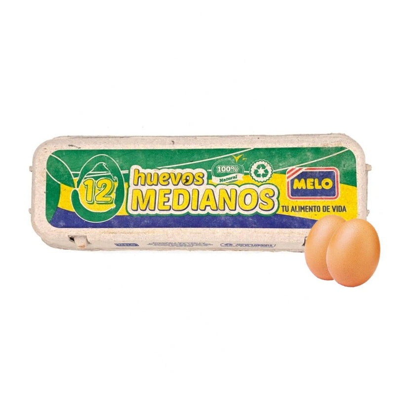 HUEVOS MEDIANOS MELO 1 DOCENA