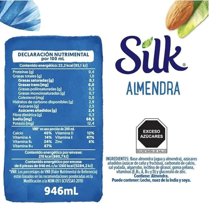 LECHE SILK PURE ALMOND ORIGINAL 946 ML