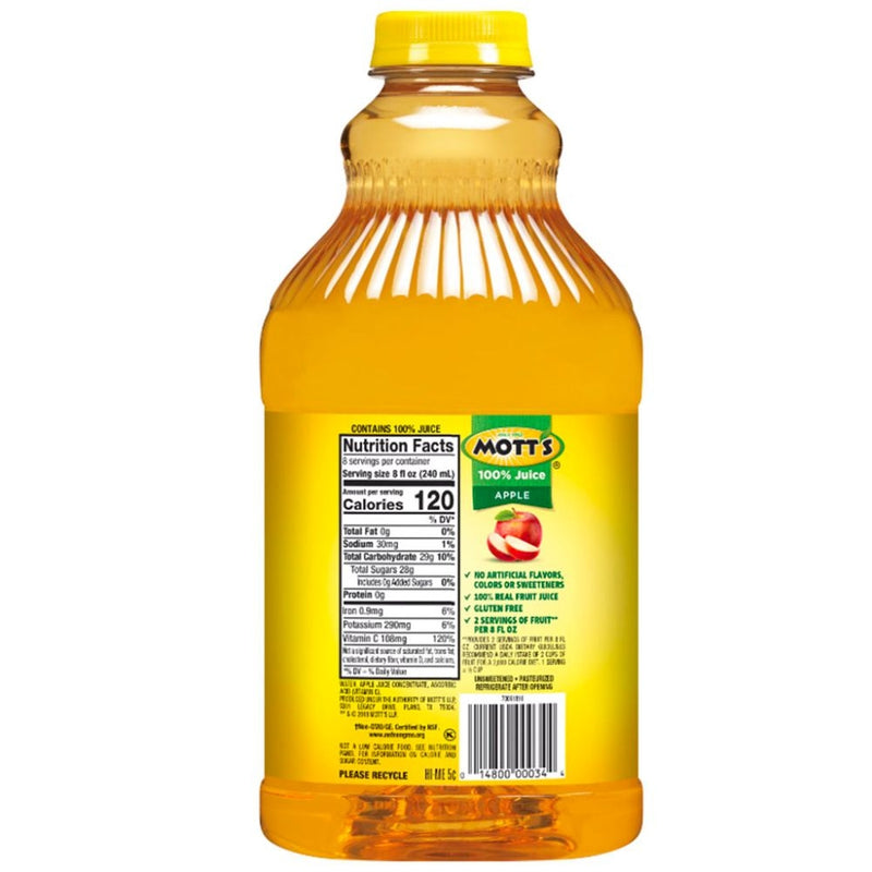 JUGOS MOTTS APPLE JUICE PET 64 OZ