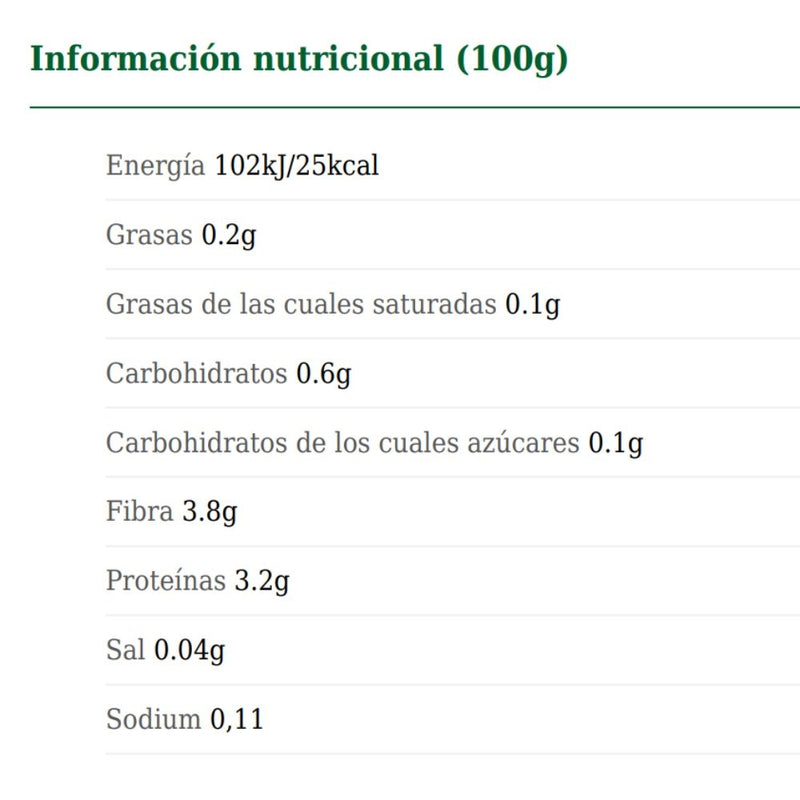 HOJA DE ESPINACA ARDO 1 KG