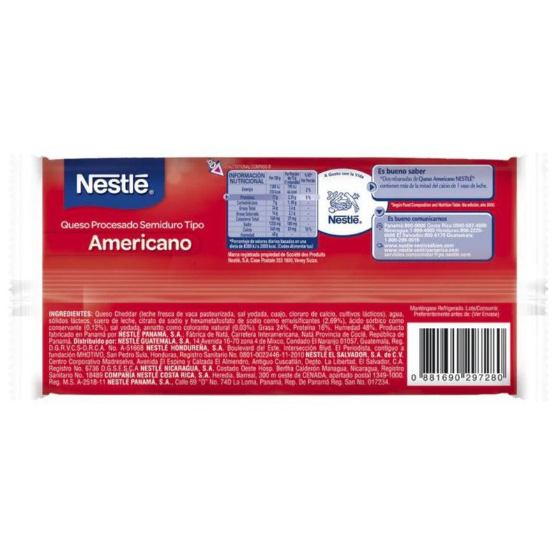 QUESO AMERICANO NESTLE 24 REB 384 GR