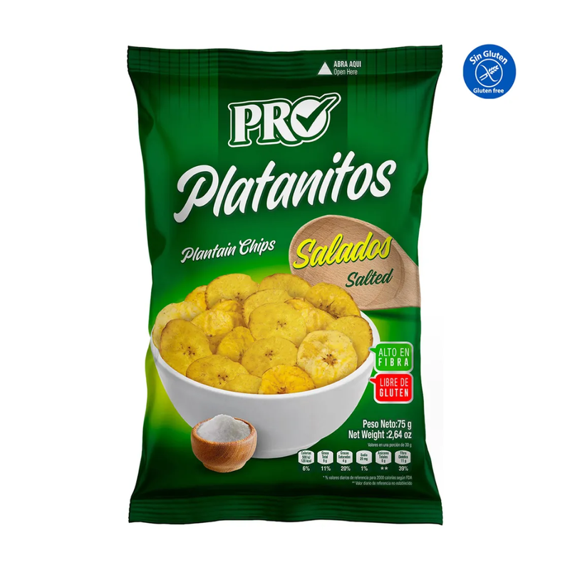 PLATANITOS PRO SALADOS GLUTEN FREE 75 G