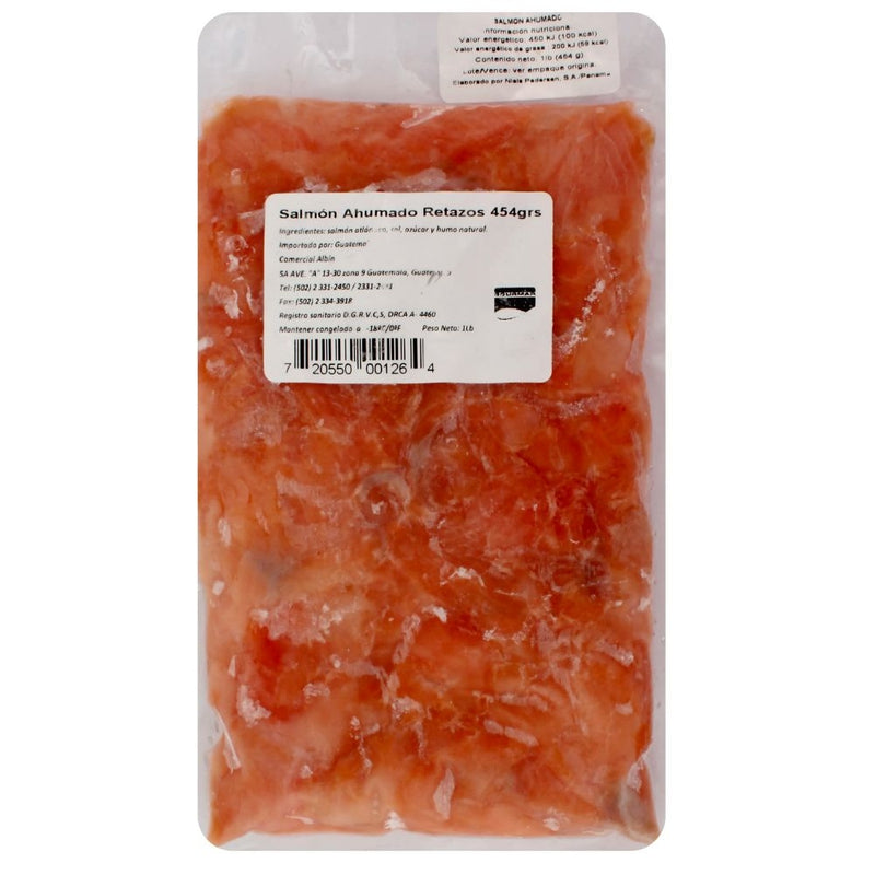 RETAZOS DE SALMON AHUMADO GOURMAR 1 LB