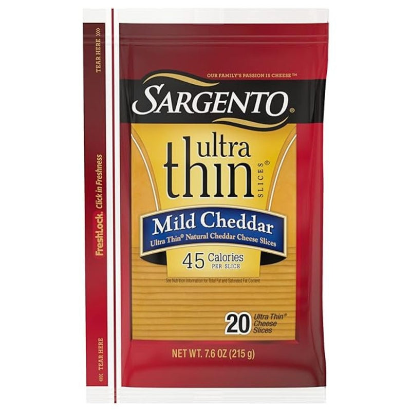 QUESO SARGENTO SLICE MILD CHEDDAR ULTRA THIN 7.60 OZ