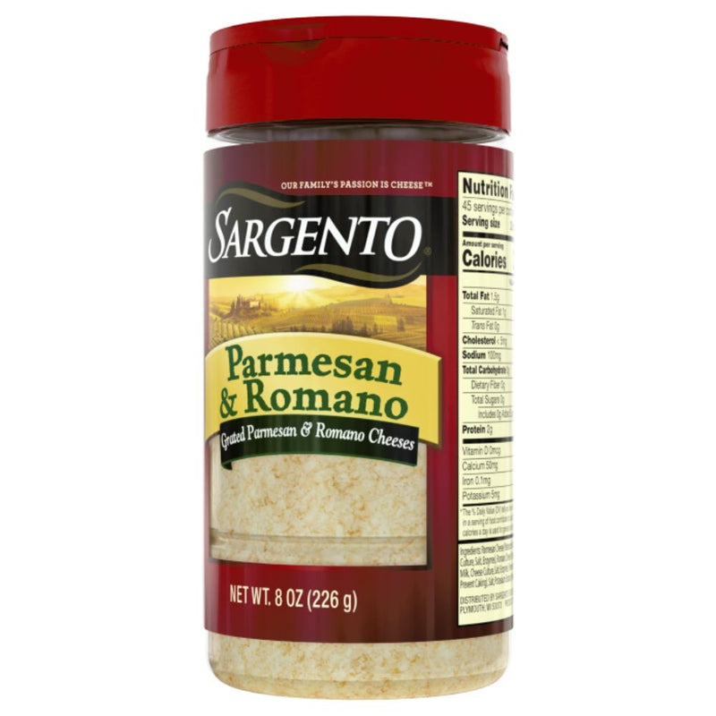 QUESO RALLADO PARMESANO ROMANO SARGENTO 8 OZ