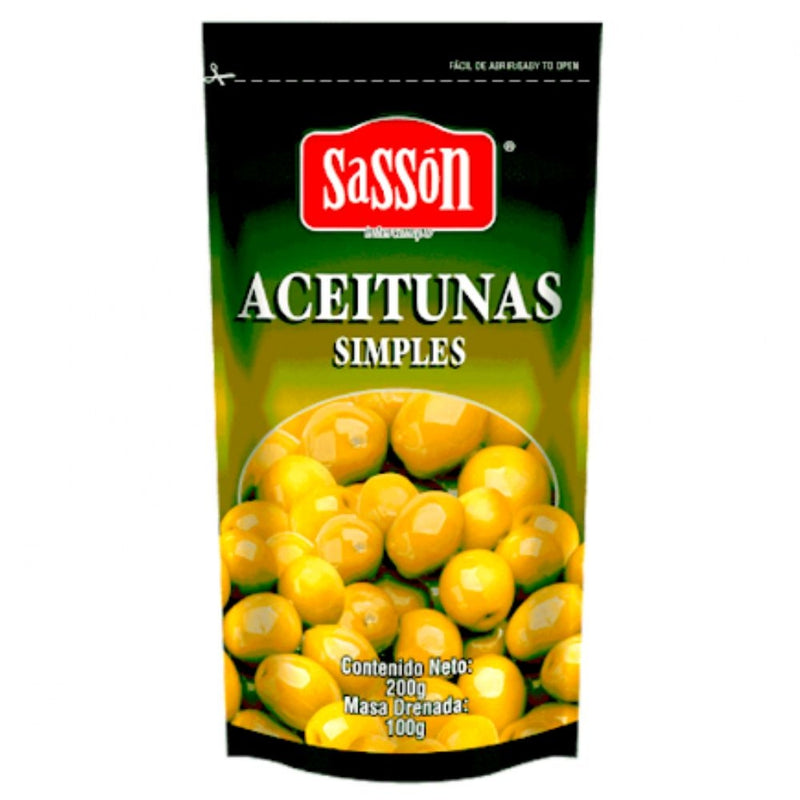 ACEITUNAS SIMPLES SASSON 100 GR