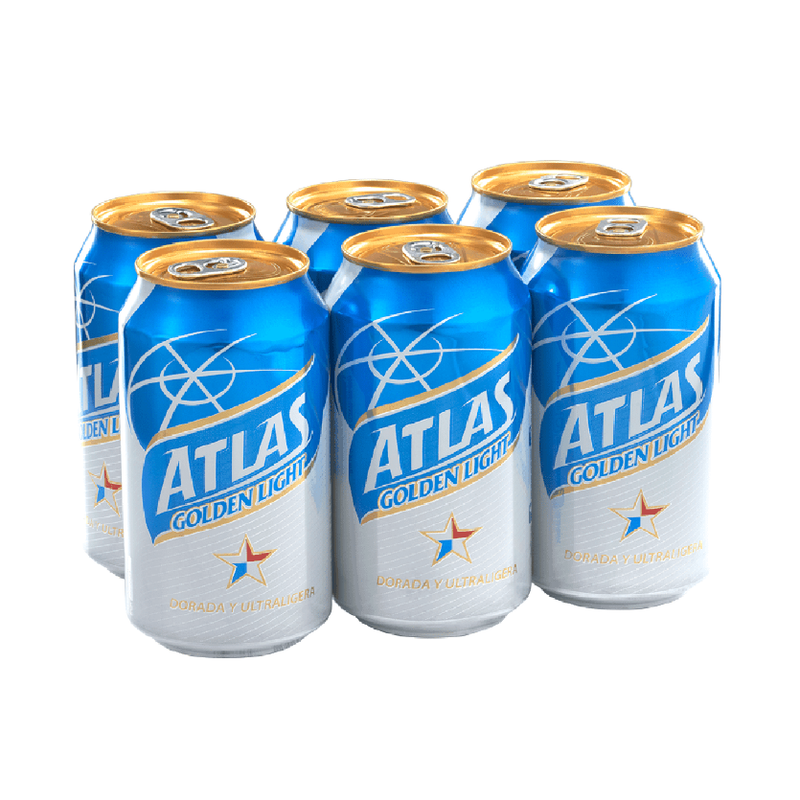 CERVEZA ATLAS GOLDEN LIGHT LATA 6 PACK