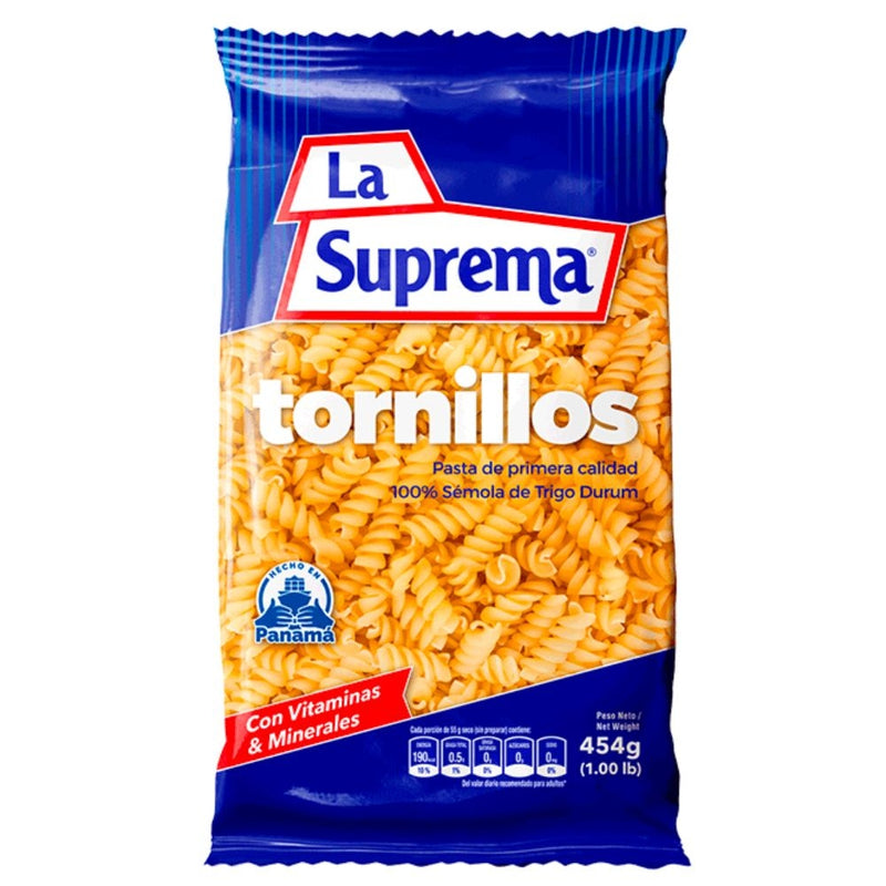 PASTA LA SUPREMA TORNILLOS 454G