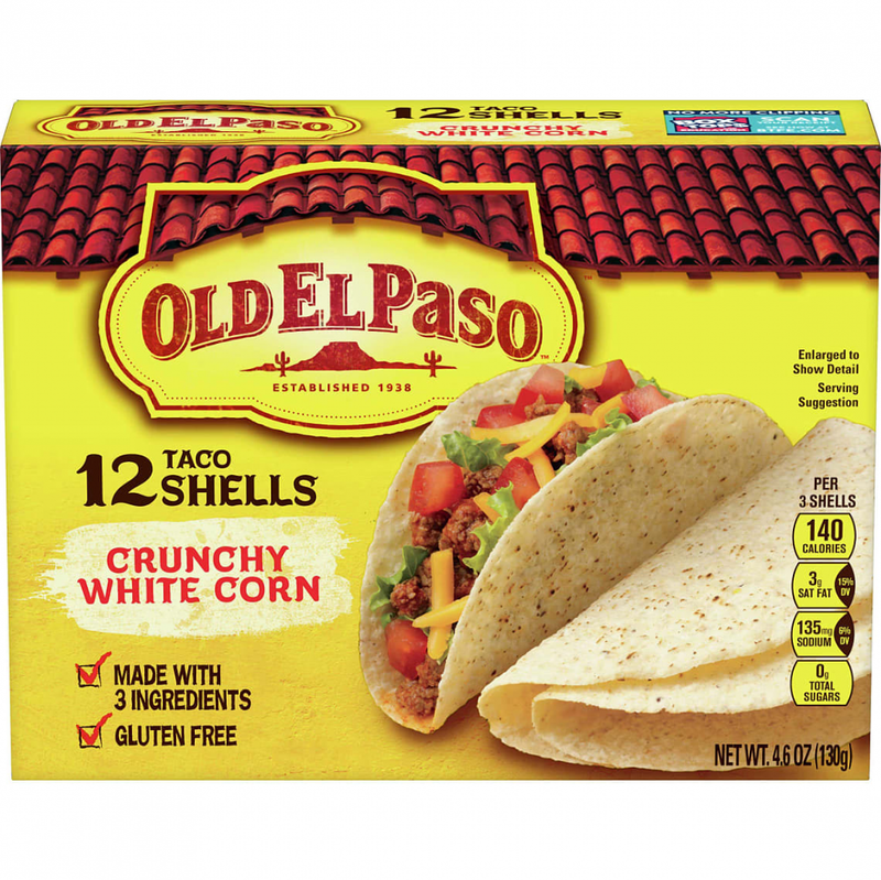 TORTILLAS OLD EL PASO SHELLS WHITE CORN 4.6 OZ