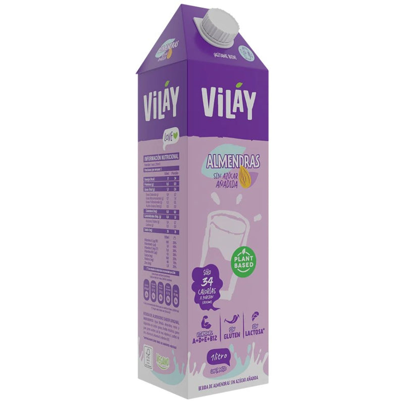 LECHE DE ALMENDRA SIN AZUCAR VILAY 1 LT