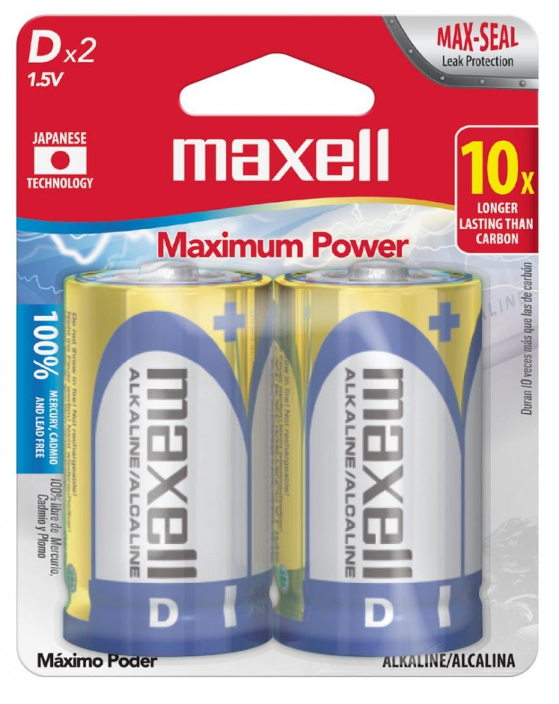 BATERÍA MAXELL ALKALINA LR20/AM1 D 2-PACK