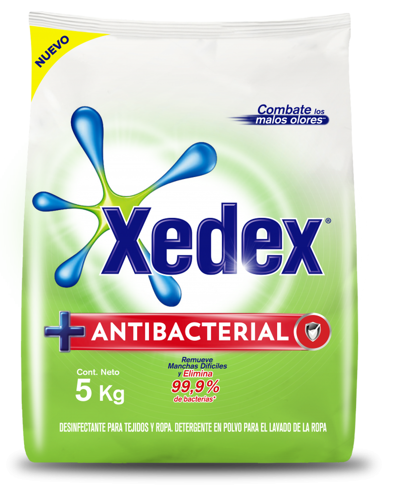 DETERGENTE EN POLVO XEDEX ANTIBACTERIAL 5 KG