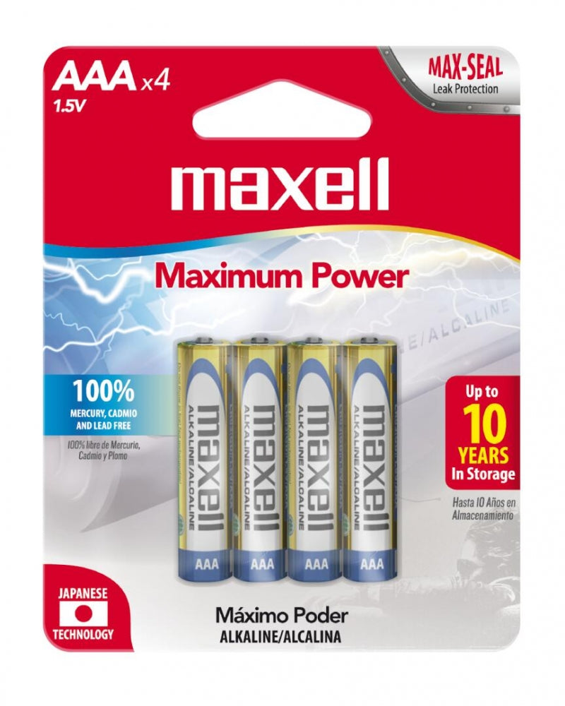 BATERÍA MAXELL ALKALINA LR03 AAA 4-PACK