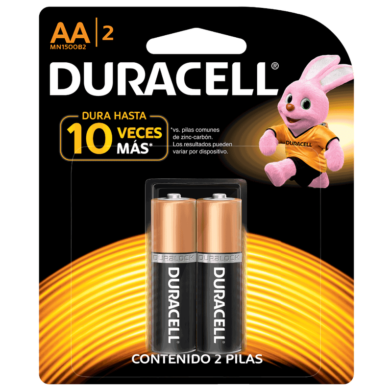 BATERIA AA B/2 MN 1500 DURACELL 2 UNIDADES