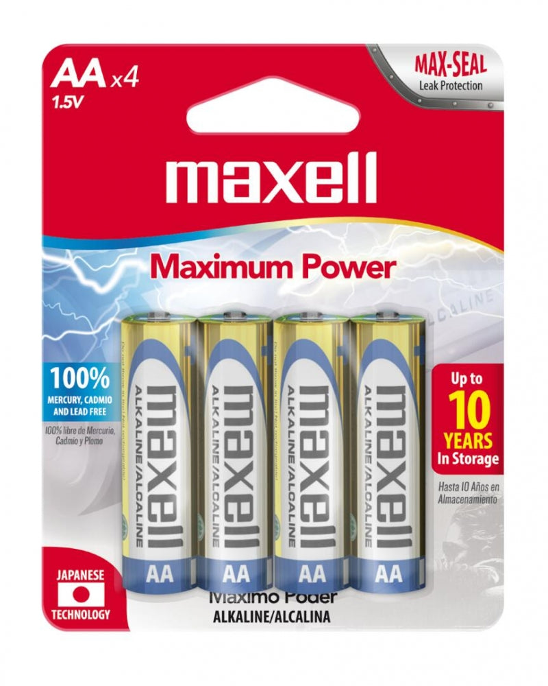 BATERÍA MAXELL ALKALINA LR06 AA 4-PACK