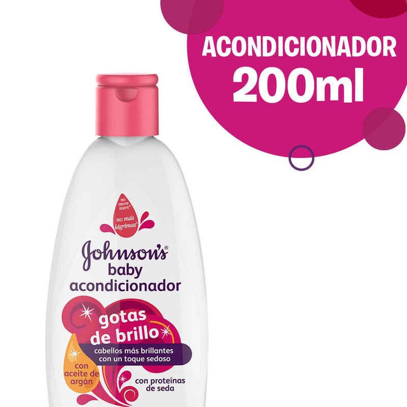 ACONDICIONADOR JOHNSONS BABY GOTAS DE BRILLO 200 ML