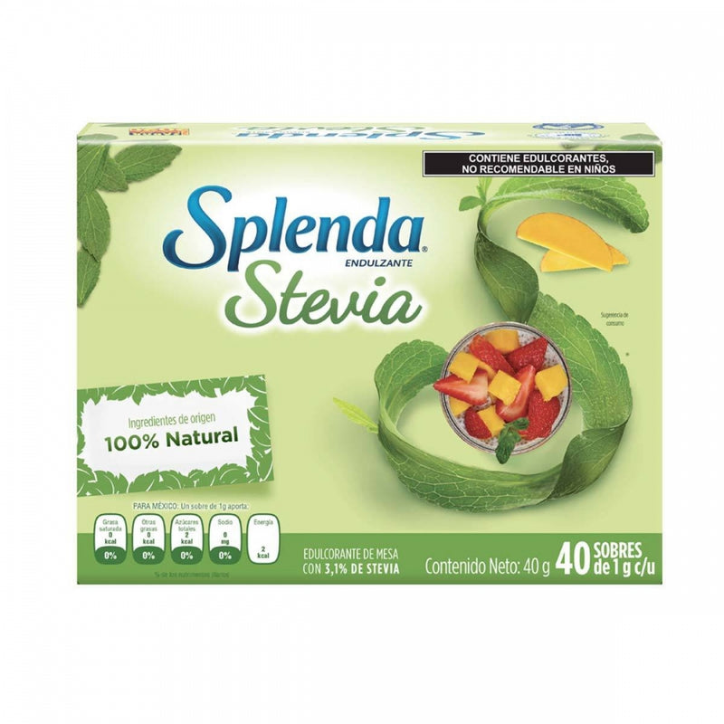 ENDULZANTE STEVIA NATURAL 40 SOBRES