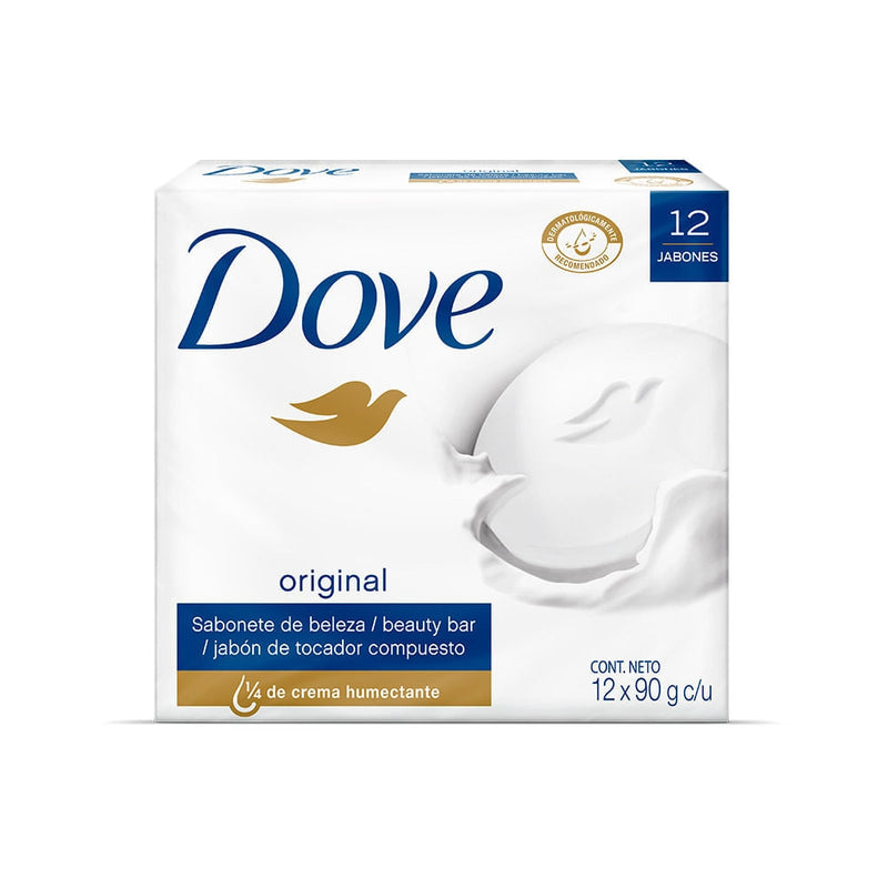 JABON DE BARRA ORIGINAL 12 PACK DOVE 90G