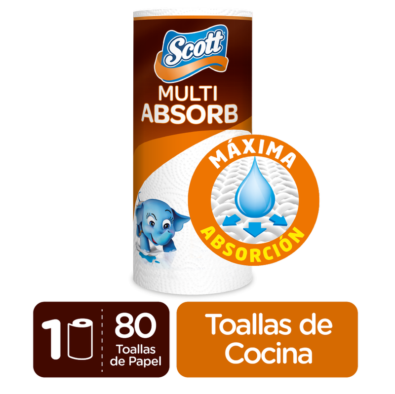 Papel Toalla Scott Multi Absorb 1 rollo