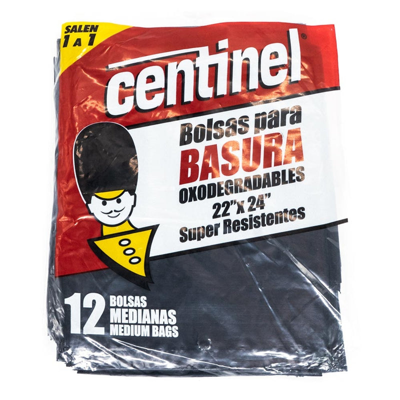 BOLSAS DE BASURA CENTINEL 22 X 24 12 UNIDADES