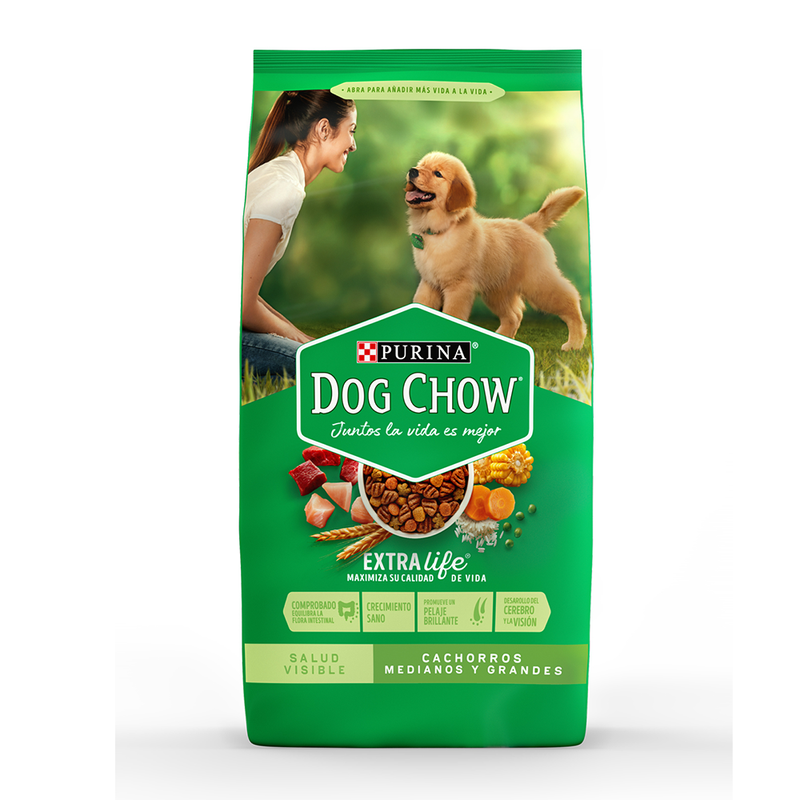 COMIDA PARA PERROS DOG CHOW CACHORROS RAZAS MEDIANAS Y GRANDES 4 KG