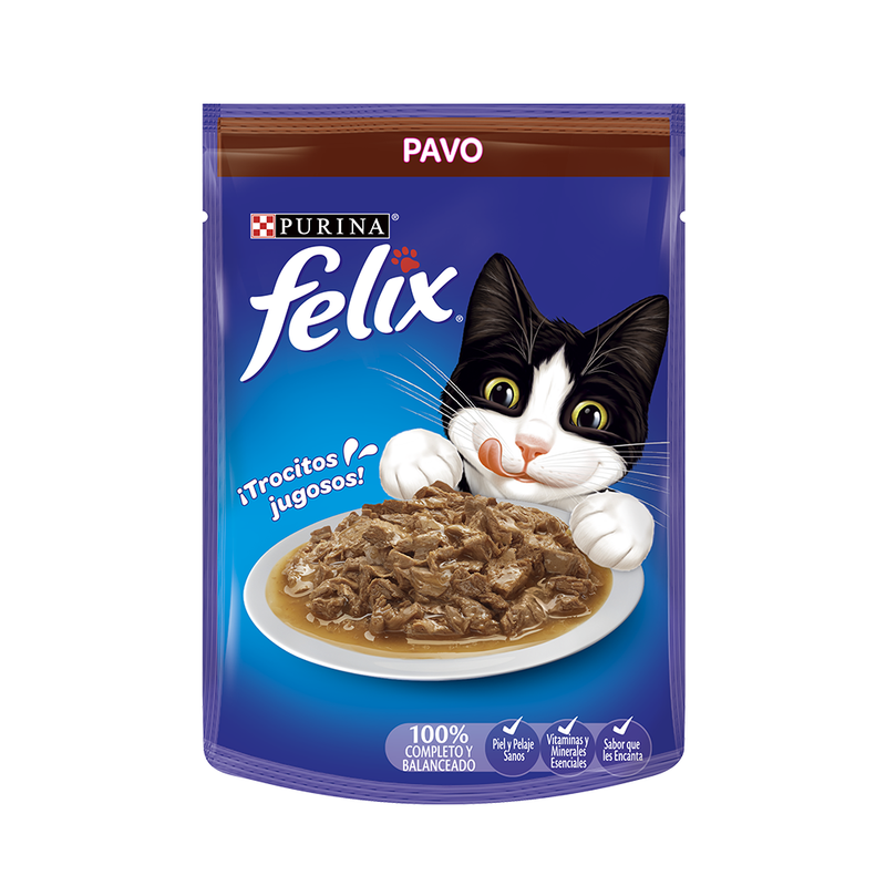 PURINA FELIX GATO PAVO EN SALSA 85 G