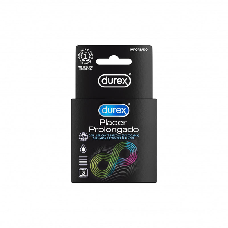 PRESERVATIVO DUREX PLACER PROLONGADO 3 UNIDADES