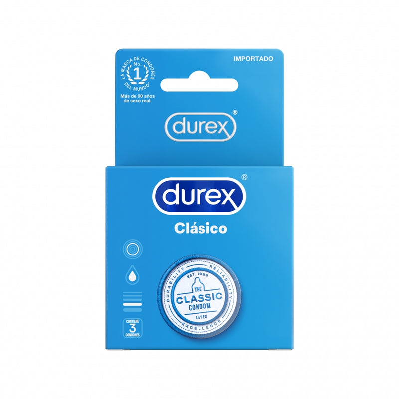 PRESERVATIVO DUREX CLASICO 3 UNIDADES