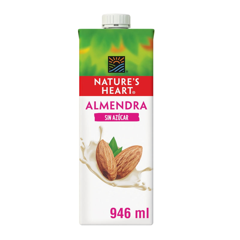 LECHE DE ALMENDRA SIN AZÚCAR NATURE'S HEART 946 ML