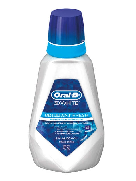 ENJUAGE BUCAL ORAL B 3D WHITE 473 ML