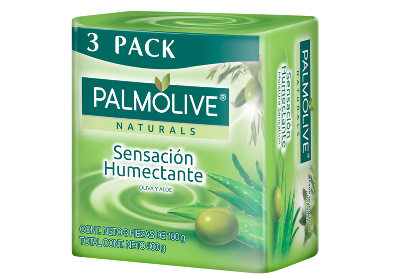 JABON BARRA PALMOLIVE ALOE VERA 300GR 3 PACK