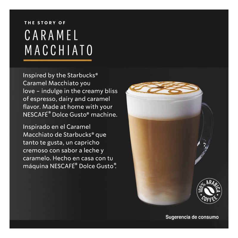 CAFE STARBUCKS BY NESCAFE DOLCE GUSTO CARAMEL MACCHIATO 12 CAPSULAS