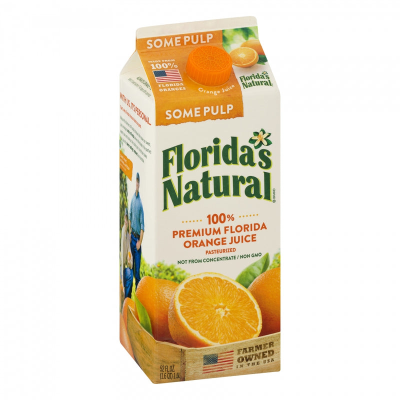 JUGO FLORIDAS NATURAL ORANGE WITH PULP 52 OZ