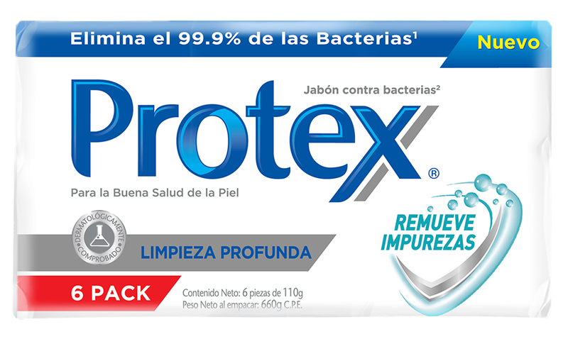 JABON PROTEX LIMPIEZA PROFUNDA 6 PACK 660 GR