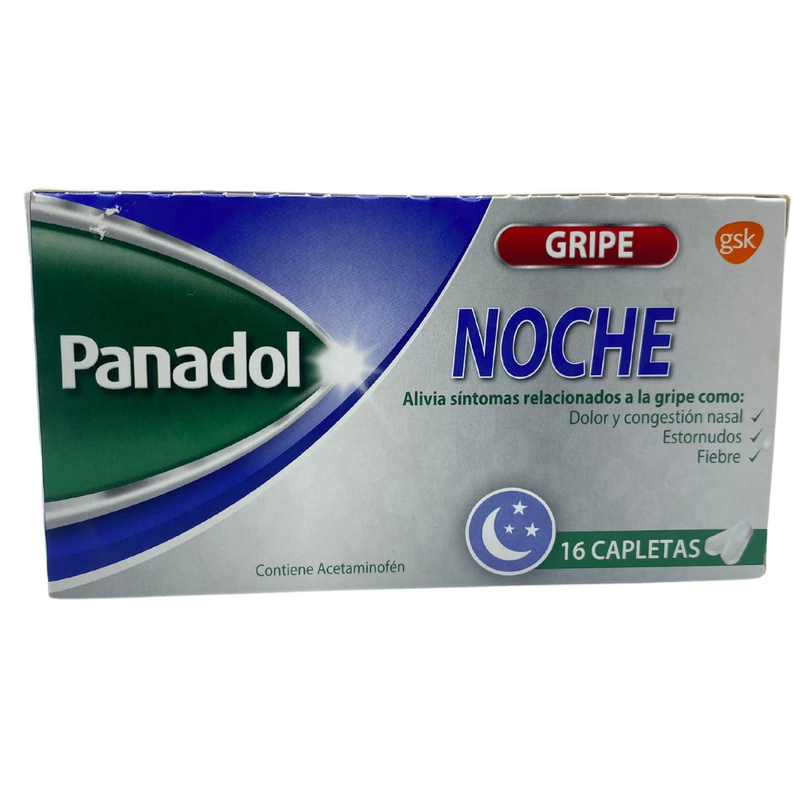 PANADOL GRIPE NOCHE CAJA DE 16 TABLETAS