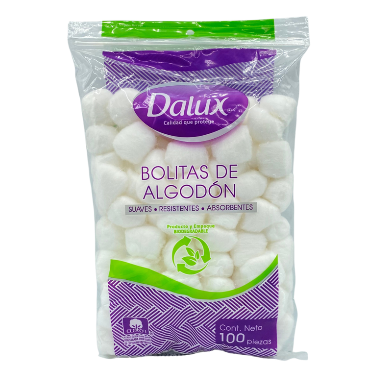 ALGODON BLANCO EN BOLITAS DALUX 100 PZA