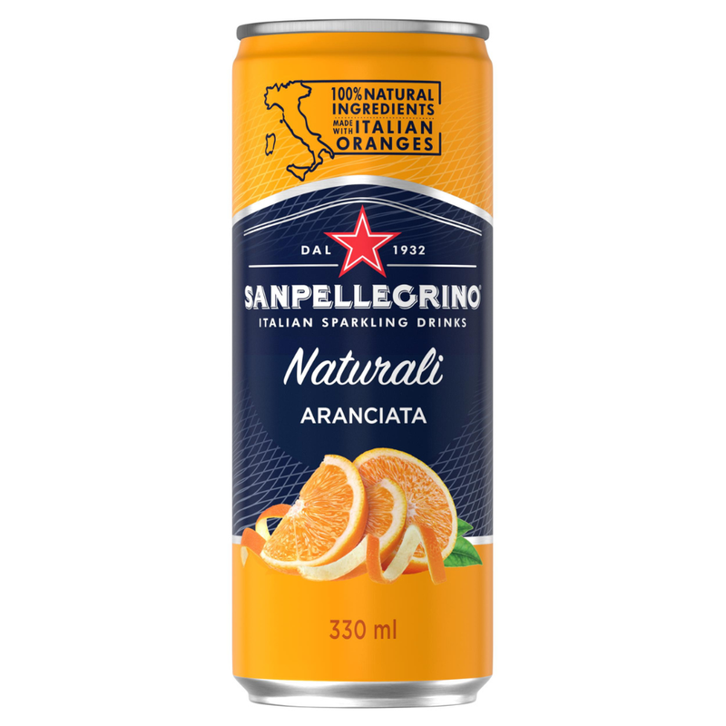 AGUA SAN PELLEGRINO ARANCIATA LATA 300 ML