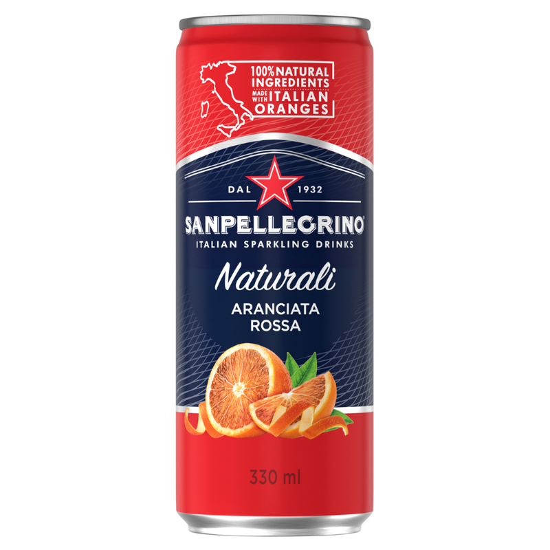 AGUA SAN PELLEGRINO ARANCIATA ROSSA LATA 300 ML