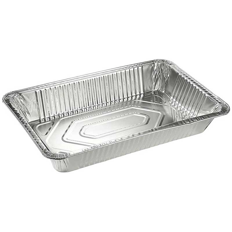 BANDEJA DE ALUMINIO GRANDE 49,7CM X 29,5CM X 8,1CM - 1 UND