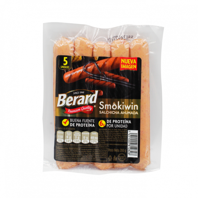 SALCHICHAS AHUMADA BERARD SMOKIWIN 200 GR