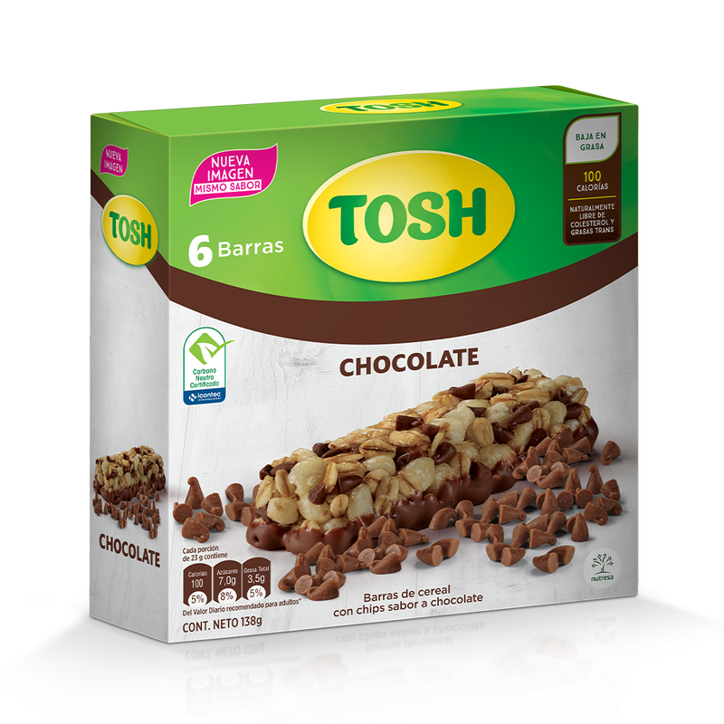 BARRA TOSH CON CHIPS DE CHOCOLATE 138 G